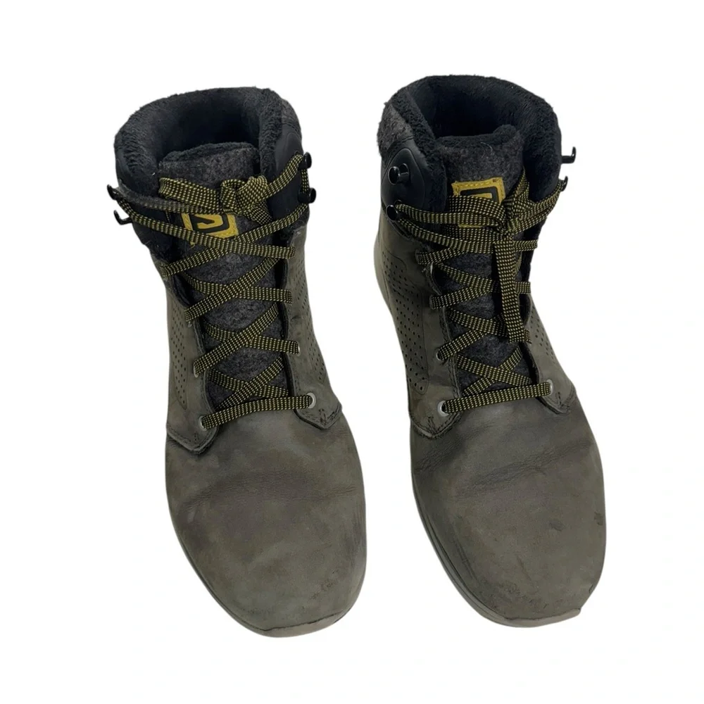 Salomon Mens Utility Winter CS WP Gray Leather Winter & Snow Boots Shoes Sz 10